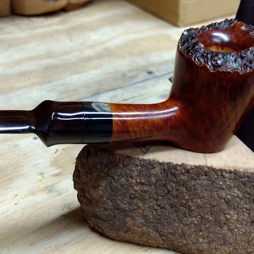 Artisan pipe dark stem